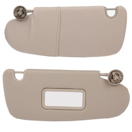 CCIYU Left and Right Sides Sun Visor fit for 2002-2008 for Dodge for Ram 1500(Without Sunroof), 2pcs Gray Sun Visors Replace 1CT17TL2AA