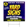 10 Pack Custom Square Yard Signs, Full Color, Double Side
