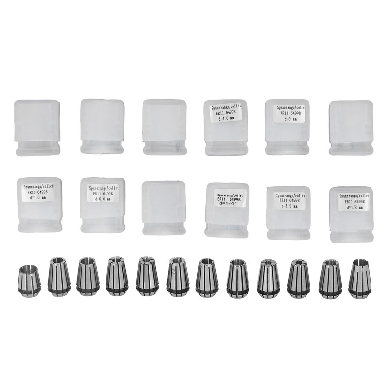 12PCS ER11 Collet High Accuracy Spindle Spring Chuck Set for