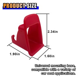 2PCS Car Seat ISOFIX Interface Belt Latch Guide, ISOFIX Locater Guide Car Child Seat Fixed Guide Groove, Auto Seat Bracket Connector for Enhanced Safety, Universal Car Accessories (Red)