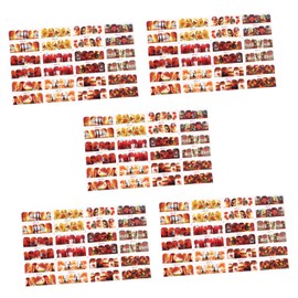 FOMIYES 60 Sheets Maple Leaf Nail Decals Squirrel Fall Theme Nail Art Stickers