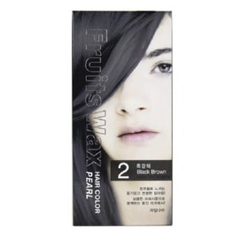 Fruit Wax Pearl Hair Dye / Gray Hair Cover Fashion Hair Color No. 2 Dark Brown / No. 2 Dark Brown / 후르츠왁스 진주펄 염색약 /새치커버 멋내기헤어칼라 2호 흑갈색 /2호 흑갈색