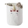 Vertbaudet Large Storage Basket Unicorn Wool White One Size