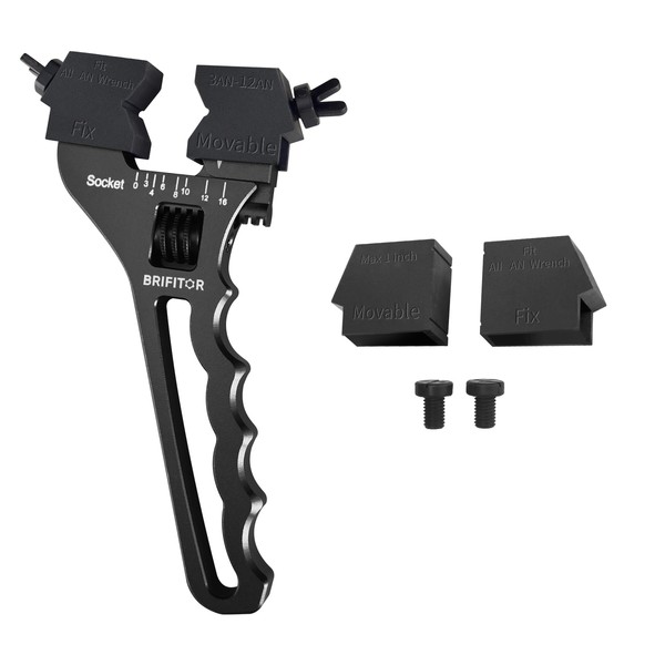 BRIFITOR Adjustable AN Fittings Wrench With Non-Marring Protective Clamps –