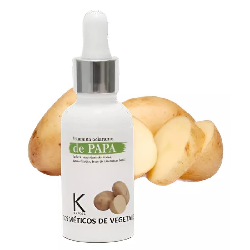 Sérum Vitamínico Aclarante de Papa, Blanqueador Natural con Vitaminas B3,