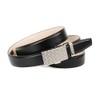 Anthoni Crown Women's Leather Belt, black