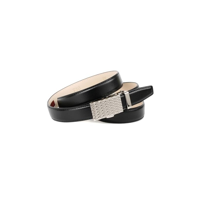 Anthoni Crown Women's Leather Belt, black