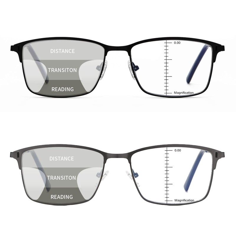 LKEYE Progressive Multifocal Reading Glasses Men No Line Multifocus Transition