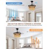 Boho Ceiling Fan with Light, Modern Ceiling Fan with 6