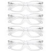 AQWANO Clear Reading Glasses for Women Men 2.5 Blue Light