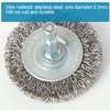 Hiqalty 10pcs 2" Stainless Steel Wire Wheel Brushes Kit for