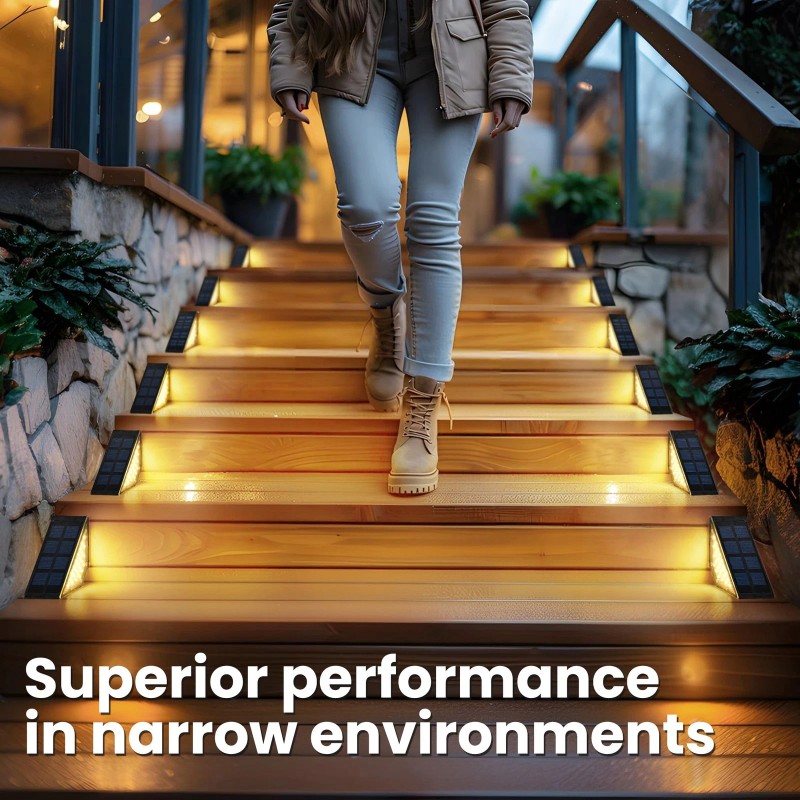SOLPEX Solar LED Step Lights 24 Bright Warm White Waterproof