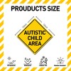 BTHUKO Autistic Child Area Heavy Duty Aluminum Warning Sign 12"