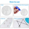 6pcs PVC D-Ring Patch Stainless Steel D Ring Patches for