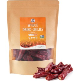 52USA Dried Chilli Peppers, Whole Dried Chilies 4 Oz, Mild Spicy Dried Chiles, Red Chili Pepper, Premium Szechuan Red Dried Chilis, Whole Chili Peppers, Dried Chili Great for Mexican Recipes, Mild Hot