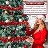Tinsel Christmas Tree Red 4 x 3 m Garland Christmas