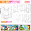 GLASSWINDS 12 Pcs Pre Drawn Canvas to Paint for Boys