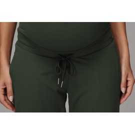 V VOCNI Maternity Joggers Sweatpants Drawstring Pockets Pregnancy Scrub Pants Green X-Large New