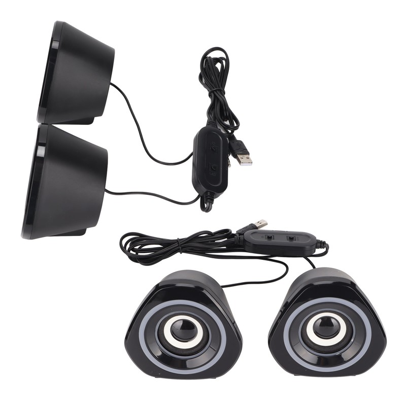 Desktop Speaker USB Powered Heavy Subwoofer Desktop Mini LED Speaker