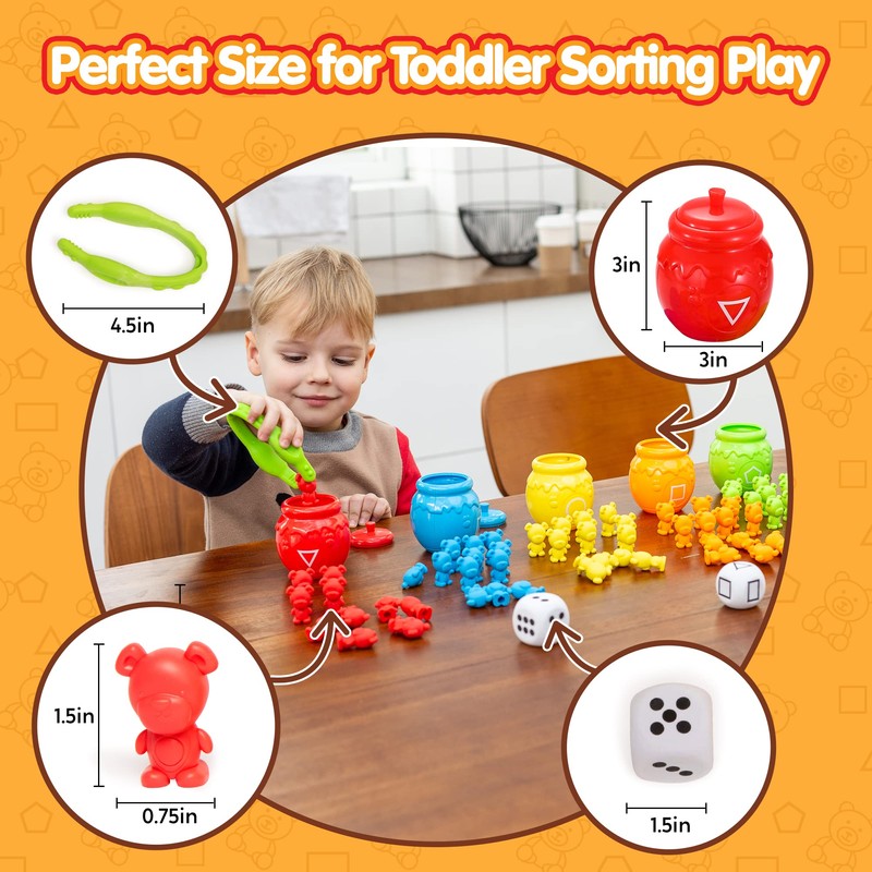Joyin Play-Act Counting Sorting Bears Toy Set with Matching Sorting