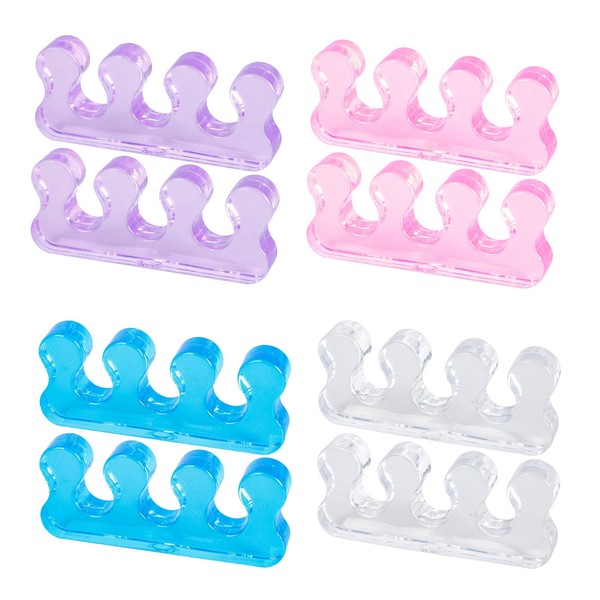 8 Pcs Toe Spacers，Nail Separators for Pedicure，Repeatable and Washable Toe
