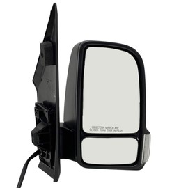Spieg Passenger Side Mirror for 2019-2024 Dodge Freightliner Mercedes Sprinter | Right Side View Mirror Assembly Manual Adj Non-Heated Manual Folding Turn Signal Light | Textured Black 2 Pins