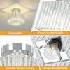 GZBEINI 2-Pack Crystal Semi Flush Mount Ceiling Light, Modern Chrome