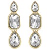 Aheli Crystal Pearl Long Collar con pendientes de caída Conjunto