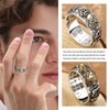 Pixiu Ring Feng Shui Ring for Women Men Buddhist Heart
