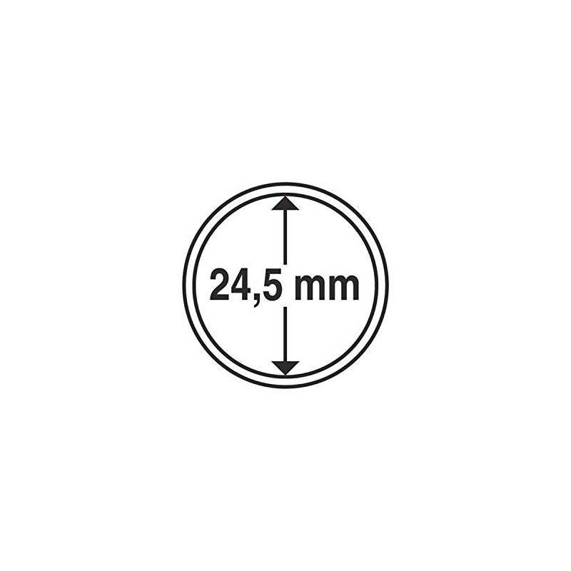 Leuchtturm Coin Capsules Inner Diameter 24.5 mm Pack of 100