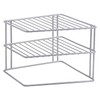SmashingDealsDirect® 3 Tier Grey Corner Kitchen Plate Rack Tidy Cupboard