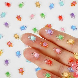 300 Pack Luminous Mini Resin Turtles, Tiny Sea Turtle Glow in The Dark for Crafts Cute Ocean Miniatures Animals Figurines to Hide for Fairy Garden Landscape Dollhouse Party Decorations