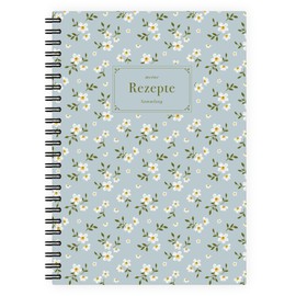 etmamu 266 Recipe Book DIN A5, 102 Pages, for Writing Yourself, with Table of Contents and Protective Cover