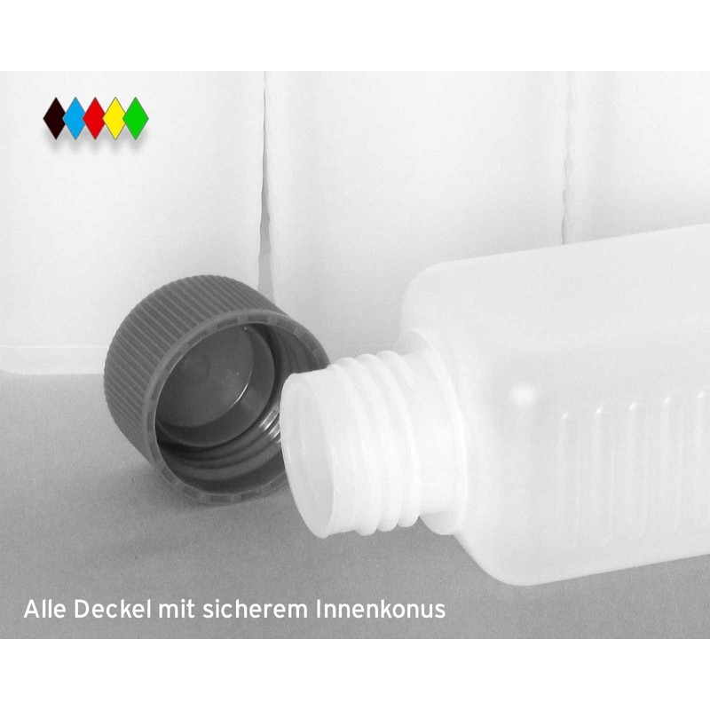 Octopus 10 x 100 ml Plastic Bottles, HDPE Plastic Bottles