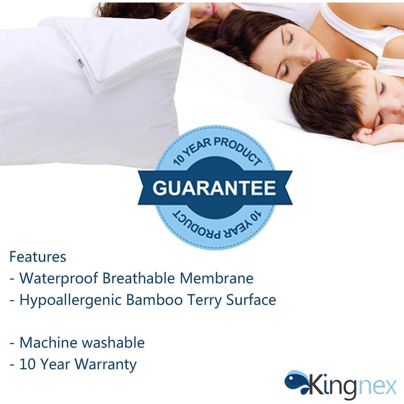 Kingnex 4 Pack Feather Proof Pillow Protectors King Size with