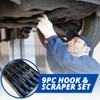 Dunnet Tools 9 Piece Pick and Hook Set Gasket Scraper