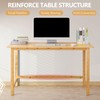 Nnewvante 47 Inch Computer Desk, Bamboo Writing Desk, Modern Simple