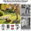 Cordless Weed Wacker with Wheels, 5-in-1 Electric String Trimmer, Battery