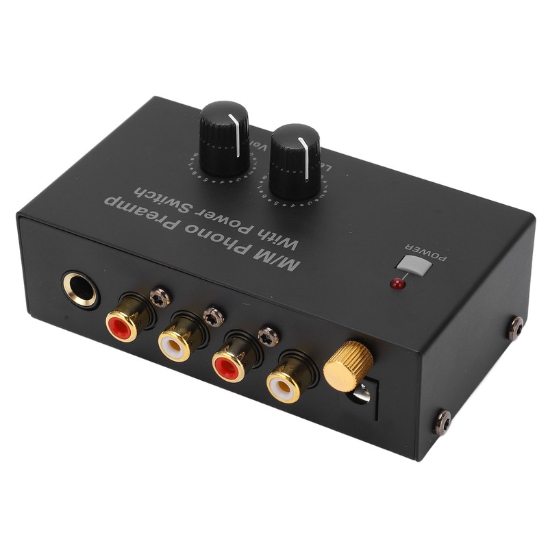 Phono Preamp RCA L R Input Output Level Turntable Volume