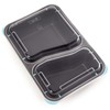 2 Compartment Meal Prep Containers - Reusable BPA Free Plastic