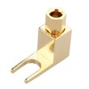 Jopto 4PCS Hi-end Banana to Spade Adapter Audio Speaker Cable