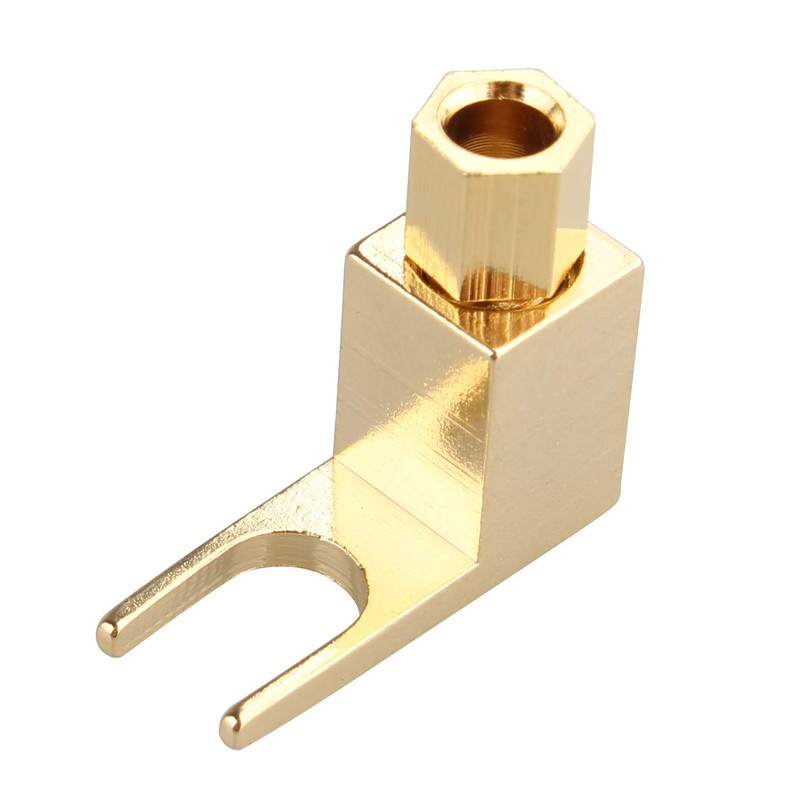 Jopto 4PCS Hi-end Banana to Spade Adapter Audio Speaker Cable