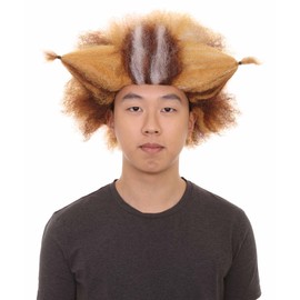 HPO Unisex Musical Brown & White Cats Wig, Premium Breathable Capless Cap