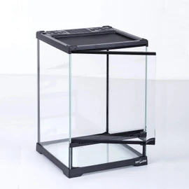 REPTI ZOO Mini Reptile Glass Terrarium,Front Opening Door Full View Visually Appealing Mini Reptile or Amphibians Glass Habitat