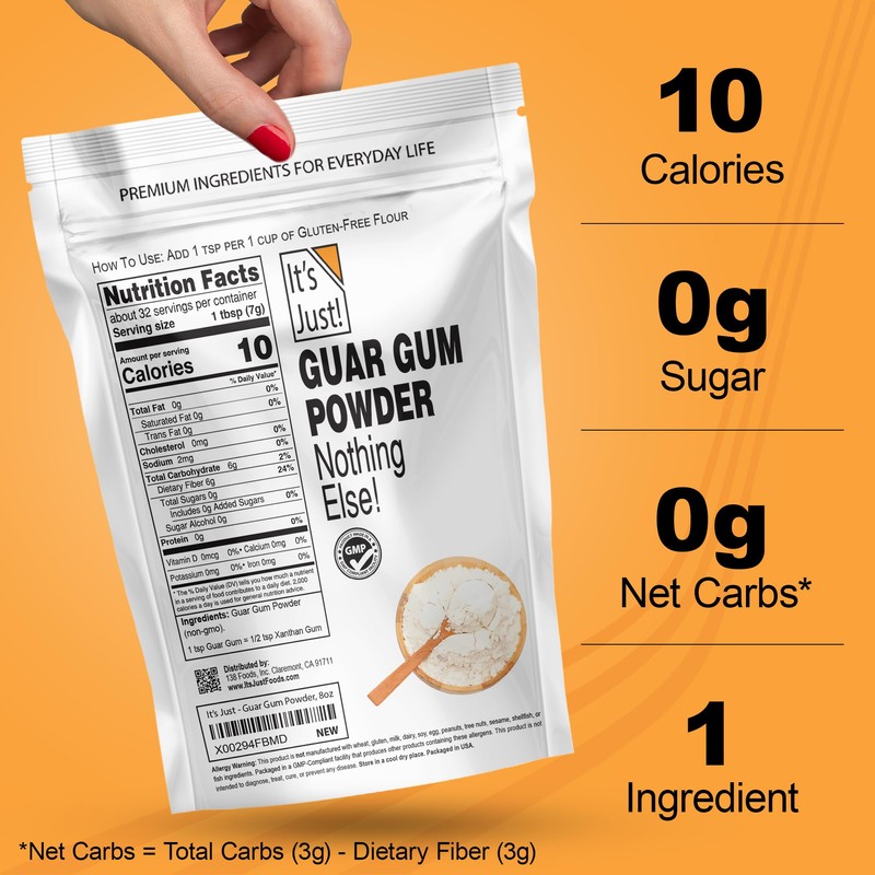 It's Just - Guar Gum, Gluten-Free, Non-GMO, Plant-Based Thickener &