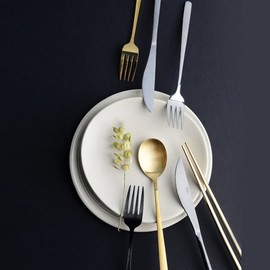 [Table Coordination] LeRier Modern Cutlery Dinner Set for 1 (9 types/4 pieces included/spoon, chopsticks, glossy black / [테이블코디] 르리에 모던 커트러리 디너1인세트 (9종류/4p구성/숟가락,젓가, 유광 블랙