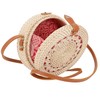 GURU SHOP Braided Handbag, Basket Bag, Rattan Bag, Round Balit