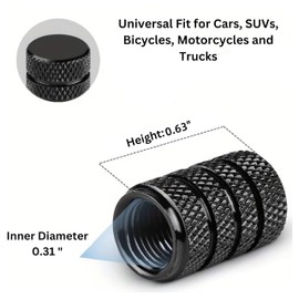 Xfopz Tire Valve Stem Caps Cover – 8 Pack Tire Air Cap Metal Corrosion Resistant Leak Proof, Aluminum Alloy Tire Valve Cap Set for Car Truck Motorcycle SUV and Bike (Round)