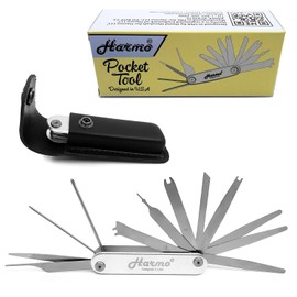 Harmonica 12 in 1 Repair Tool Kit by Harmo - 4 1/2 X 7/8 X 5/8 Inch Pocket Tool Set for Harmonica Service & Maintenance, Suited for All Brands - Hohner, Suzuki, Lee Oskar, Seydel - Designed in the USA