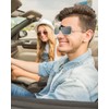 5 Pairs Polarized Clip-On Sunglasses Rimless Flip Up Anti-Glare Driving
